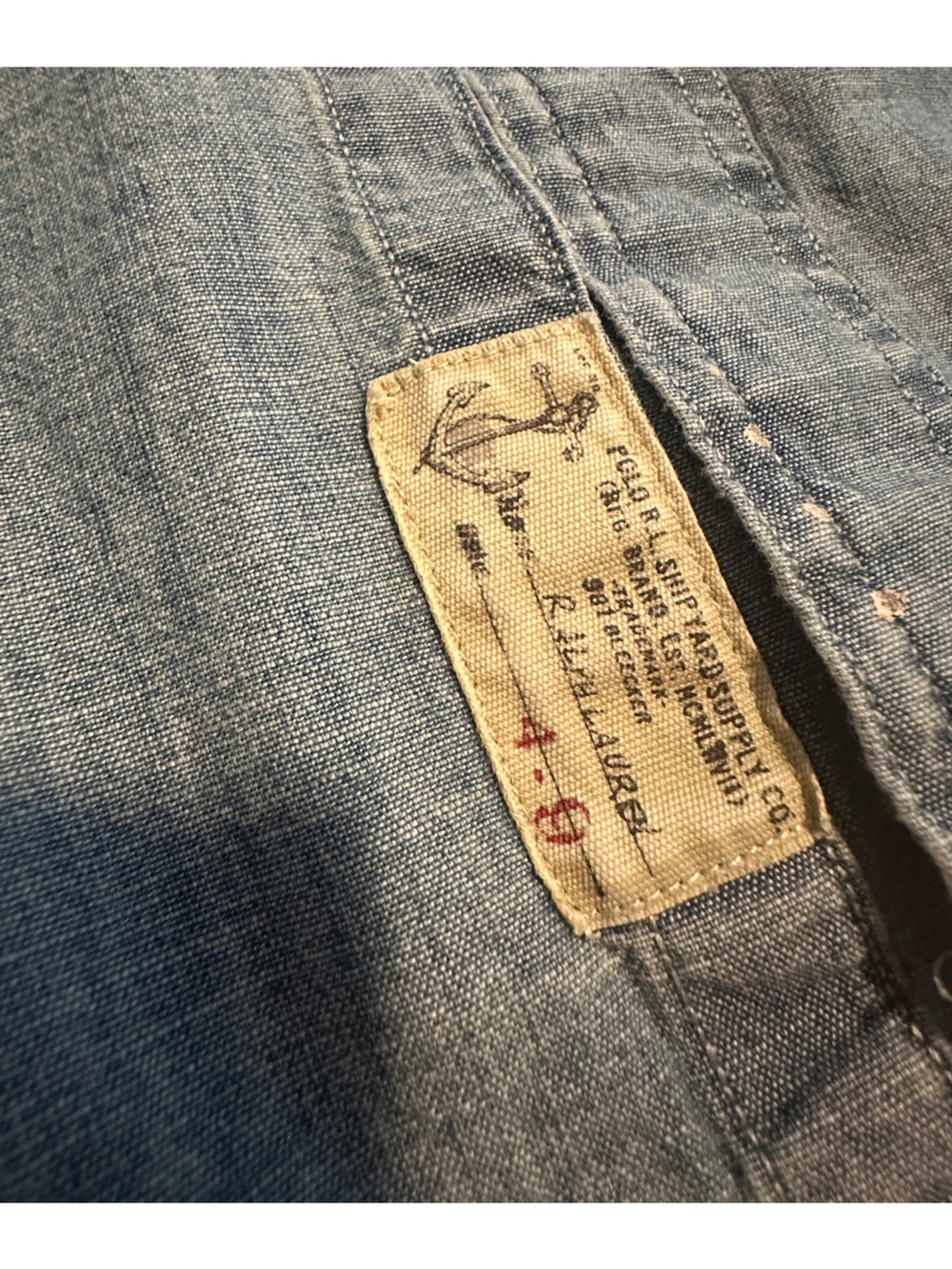 Polo Ralph Lauren Distressed Denim Button-Down Shirt - Picture 7 of 10
